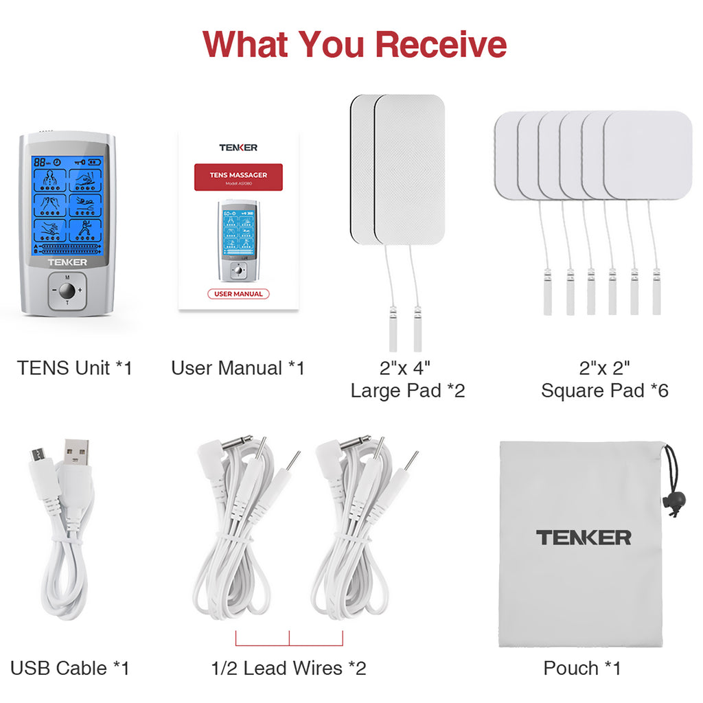 24 Modes Dual Channel TENS EMS Unit Muscle Stimulator for Pain Relief  Therapy, 12 Pcs, 1 unit - Harris Teeter